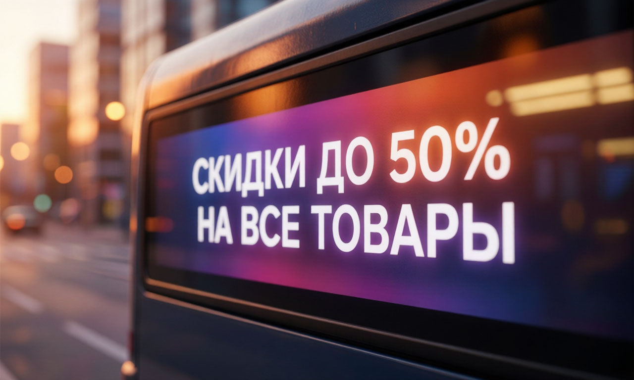 реклама на автобусе
